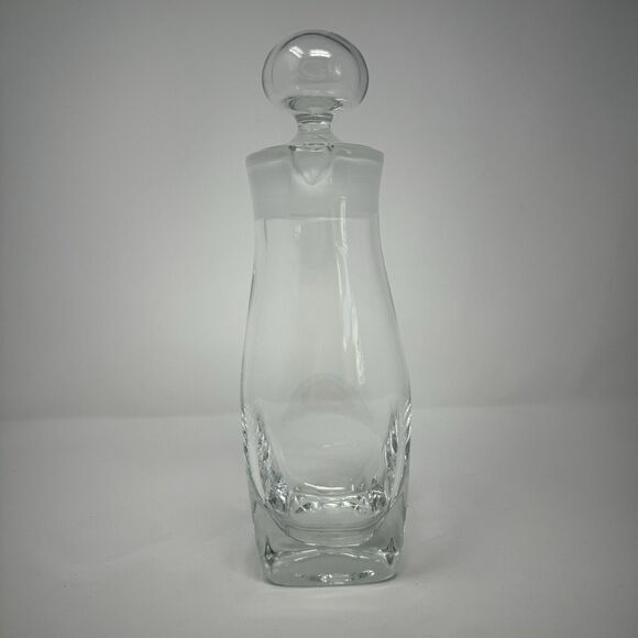 Vintage Art Glass Decanter by Jacob E. Bang for Holmegaard, Denmark Double Spout - Picture 2 of 4